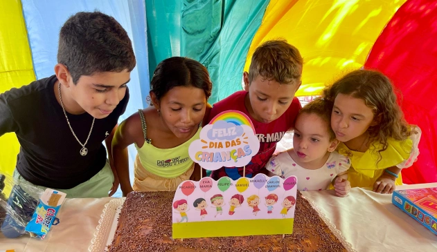 Comemoração de um aniversário de nossos pequenos