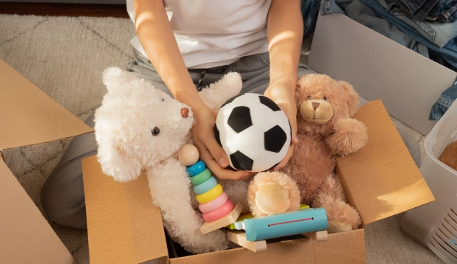 Doação de brinquedos e livros